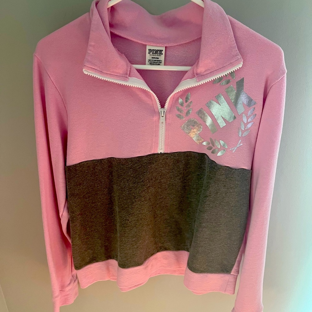VS Pink 3/4 Zip Pullover